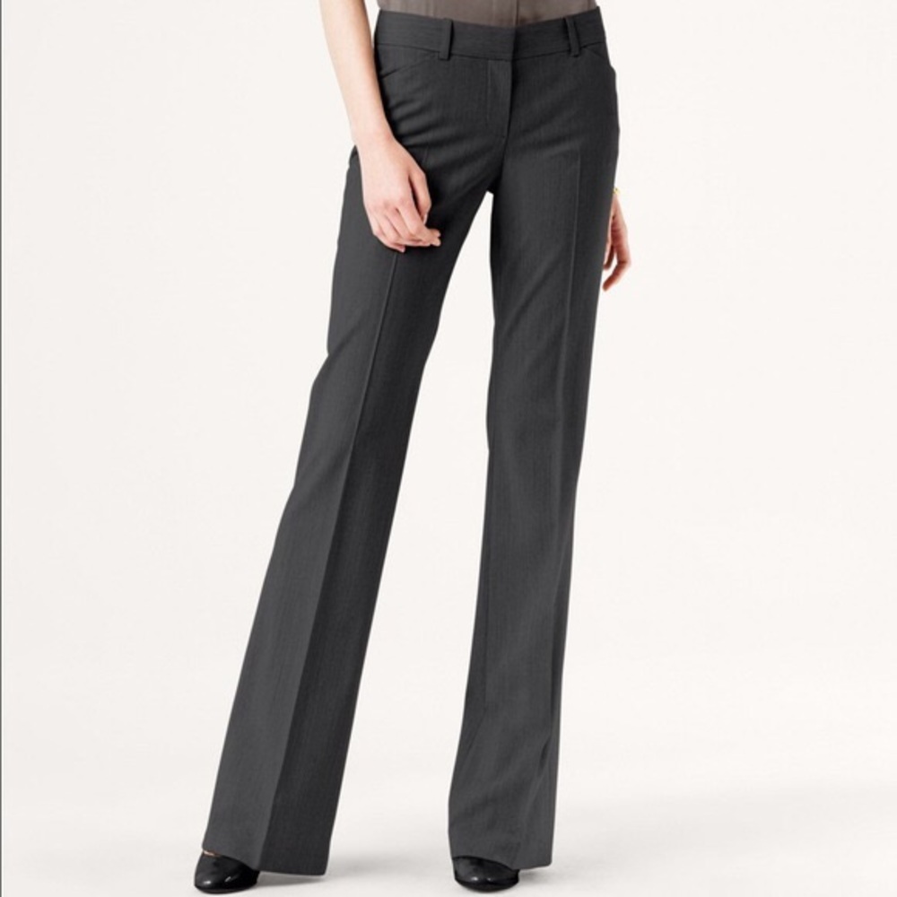 Theory Max C Black Pinstripe Pants
